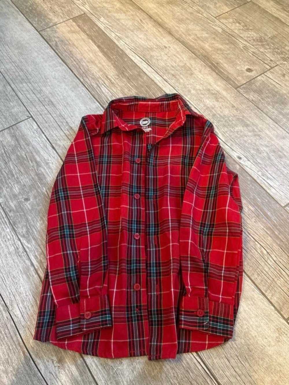 wonder nation Red Plaid Button-Down Shirt